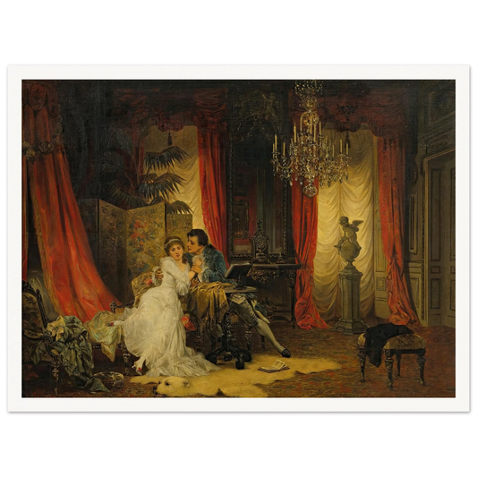 Innamorati (1885) Art Print | Carl Schweninger Jr - Framed Poster - 30x40 cm / 12x16″ - Black frame