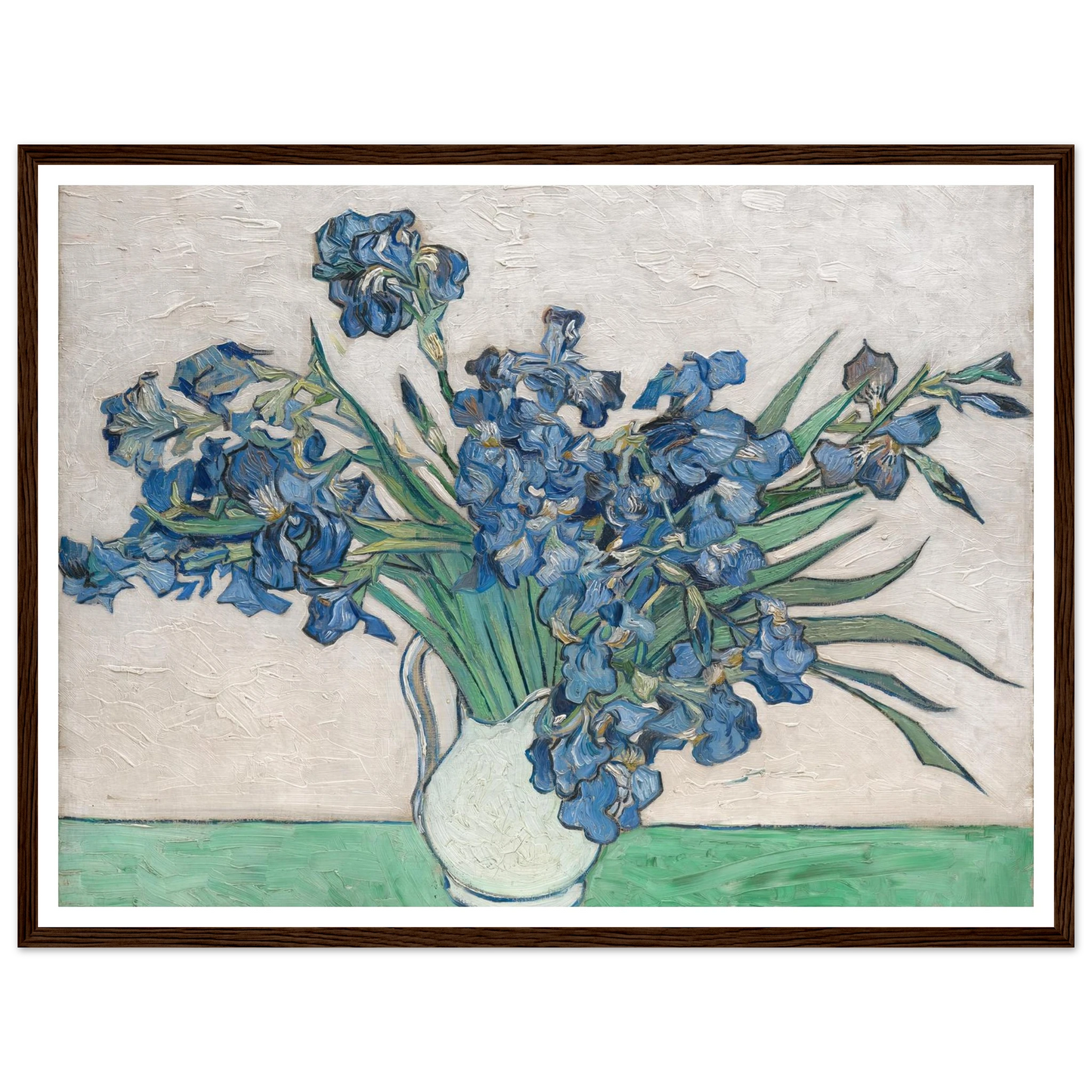 Irises (1890) Art Print | Vincent van Gogh - Framed Poster - 30x40 cm / 12x16″ - Black frame
