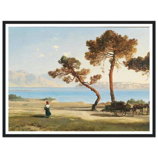 Italian Scene Art Print | Albert Zimmermann - Framed Poster - 30x40 cm / 12x16″ - Black frame