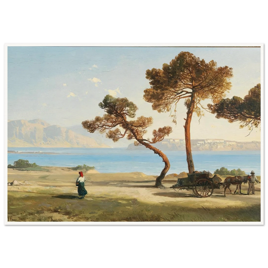 Italian Scene Art Print | Albert Zimmermann - Framed Poster - 30x40 cm / 12x16″ - Black frame