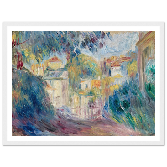 Jardin à Montmartre (1895-1900) Art Print | Pierre Auguste Renoir - Framed Poster - 30x40 cm / 12x16″ - Black frame