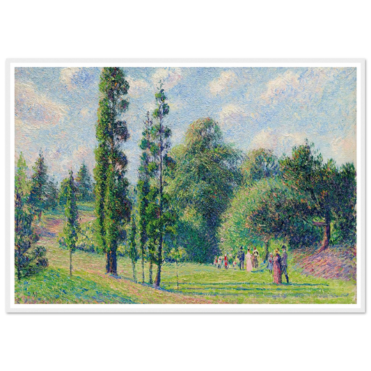 Jardin de Kew, Londres, près d’un étang (1892) Art Print | Camille Pissarro - Framed Poster - 30x40 cm / 12x16″ - Black frame