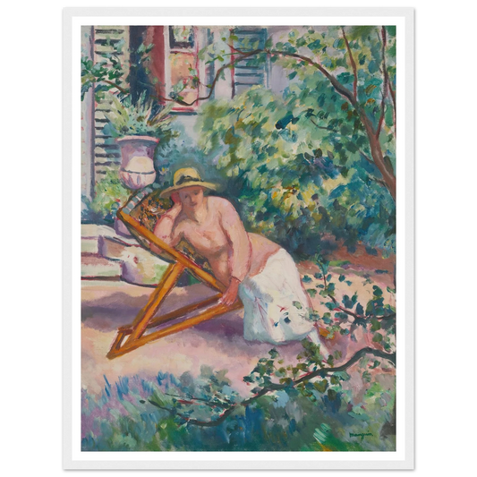 Jeanne Dans Le Jardin De Neuilly (1919) Art Print | Henri Manguin - Framed Poster - 30x40 cm / 12x16″ - Black frame