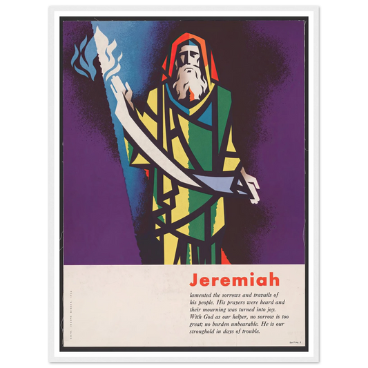 Jeremiah (1956) Art Print | Joseph Binder - Framed Poster - 30x40 cm / 12x16″ - Black frame