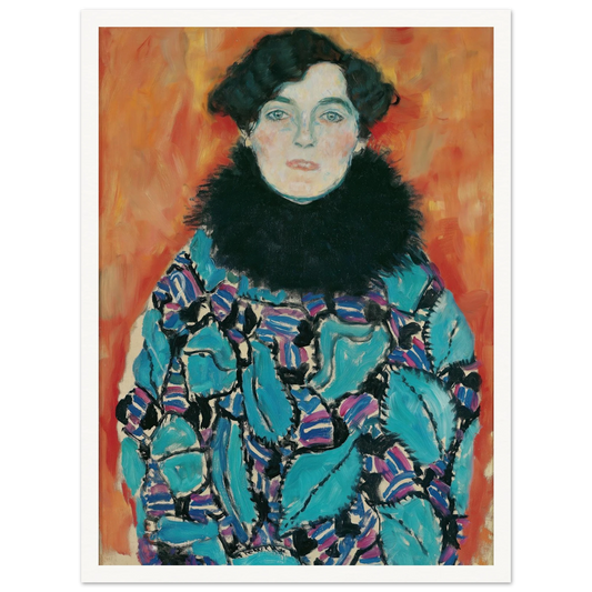 Johanna Staude (1917) Art Print | Gustav Klimt - Framed Poster - 30x40 cm / 12x16″ - Black frame
