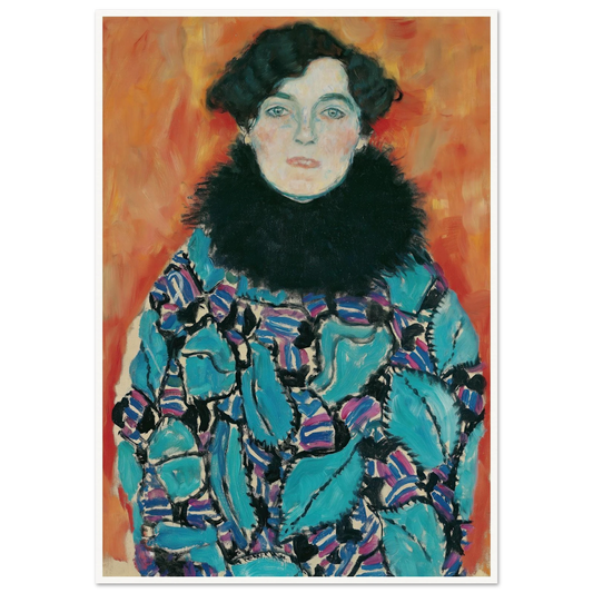 Johanna Staude (1917) Art Print | Gustav Klimt - Framed Poster - 30x40 cm / 12x16″ - Black frame