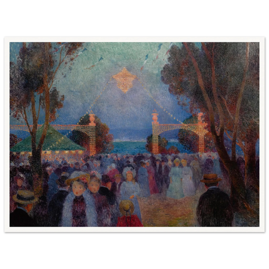 July 14, Fairy Tale Festival, 1895-98 Art Print | Ferdinand du Puigaudeau - Framed Poster - 30x40 cm / 12x16″ - Black frame