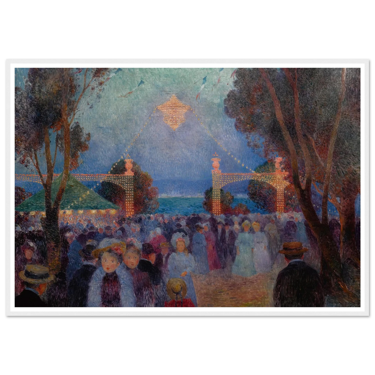 July 14, Fairy Tale Festival, 1895-98 Art Print | Ferdinand du Puigaudeau - Framed Poster - 30x40 cm / 12x16″ - Black frame