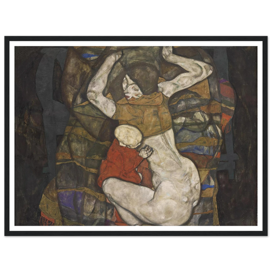 Junge Mutter (1914) Art Print | Egon Schiele - Framed Poster - 30x40 cm / 12x16″ - Black frame