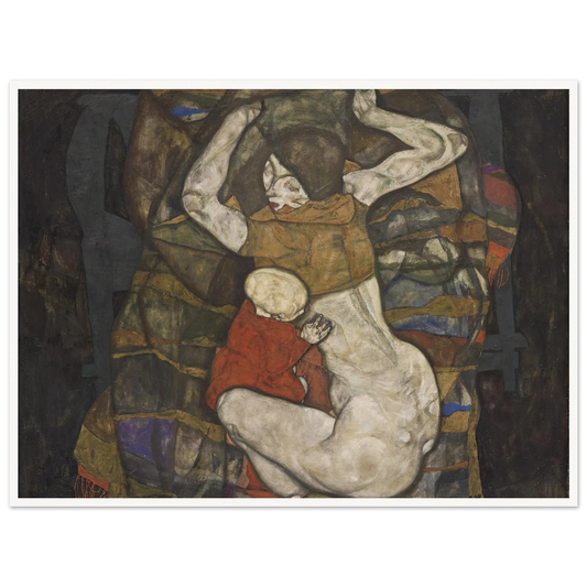 Junge Mutter (1914) Art Print | Egon Schiele - Framed Poster - 30x40 cm / 12x16″ - Black frame