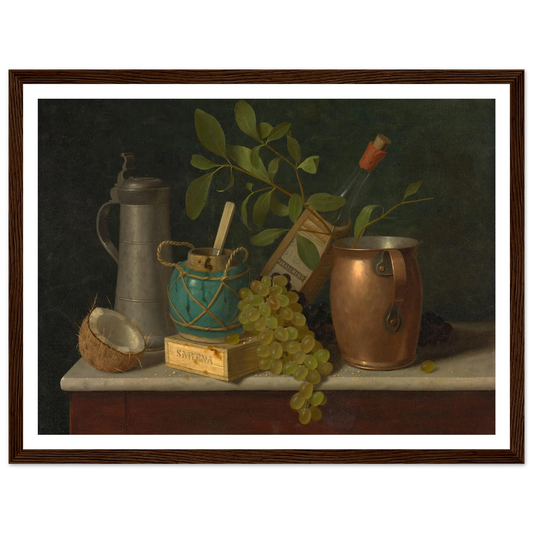 Just Dessert (1891) Art Print | William Michael Harnett - Framed Poster - 30x40 cm / 12x16″ - Black frame