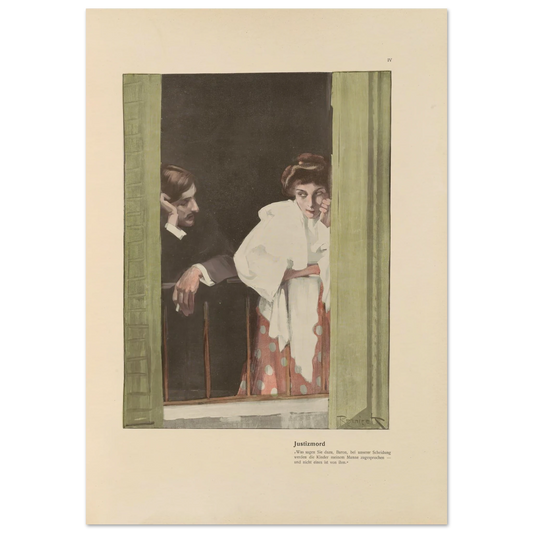 Justizmord (1908) Art Print | Ferdinand Freiherr von Reznicek - Framed Poster - 30x40 cm / 12x16″ - Black frame