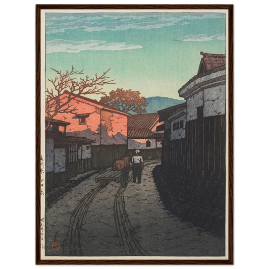 Kagawa-ken Wadahama (Wadahama in Kagawa Prefecture) (1954) Art Print | Kawase Hasui - Framed Poster - 30x40 cm / 12x16″ - Black frame