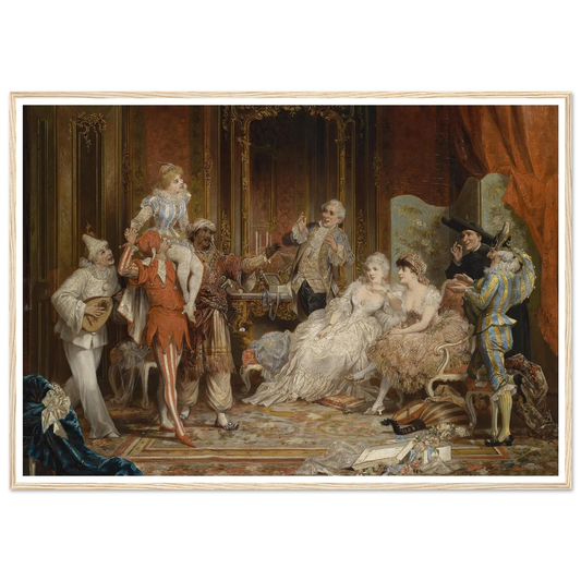 Karneval Art Print | Carl Schweninger Jr - Framed Poster - 30x40 cm / 12x16″ - Black frame