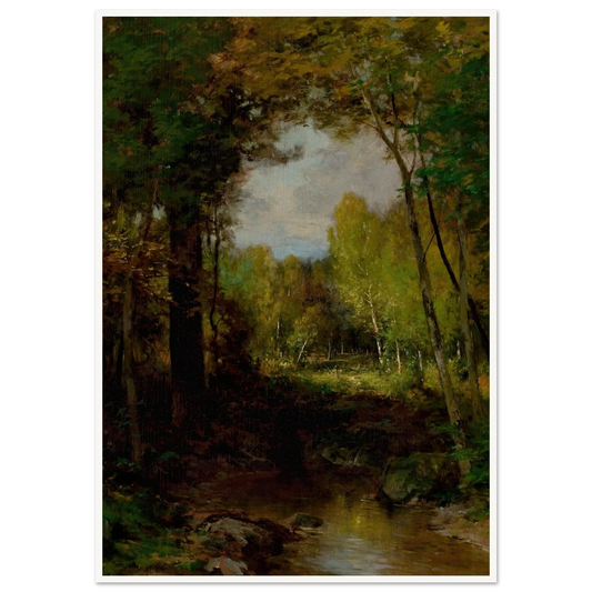 Keene, Adirondacks (circa 1884) Art Print | Alexander Helwig Wyant - Framed Poster - 30x40 cm / 12x16″ - Black frame