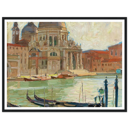 Kirche in Venedig Art Print | Carl Moll - Framed Poster - 30x40 cm / 12x16″ - Black frame