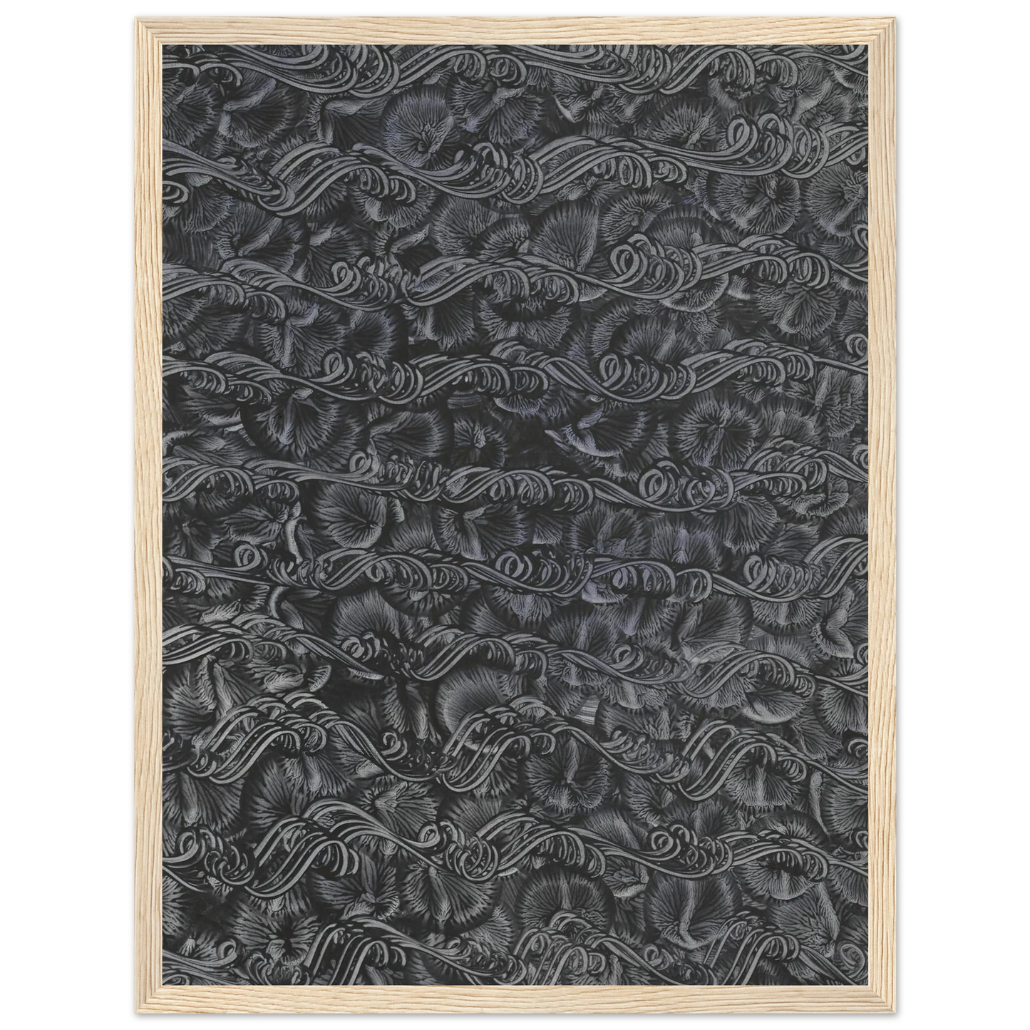 Kleisterpapier mit Verdrängungsdekor (1890 - 1910) Art Print | Anker Kyster - Framed Poster - 30x40 cm / 12x16″ - Black frame