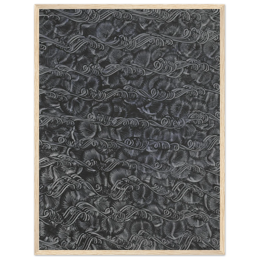 Kleisterpapier mit Verdrängungsdekor (1890 - 1910) Art Print | Anker Kyster - Framed Poster - 30x40 cm / 12x16″ - Black frame