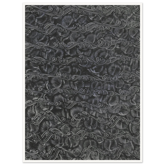 Kleisterpapier mit Verdrängungsdekor (1890 - 1910) Art Print | Anker Kyster - Framed Poster - 30x40 cm / 12x16″ - Black frame