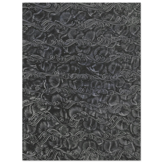Kleisterpapier mit Verdrängungsdekor (1890 - 1910) Art Print | Anker Kyster - Framed Poster - 30x40 cm / 12x16″ - Black frame