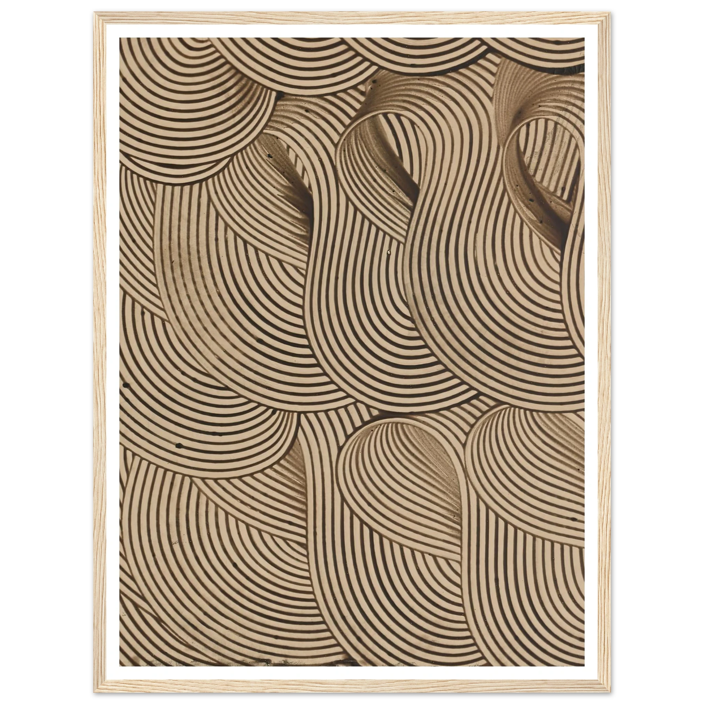 Kleisterpapier mit Verdrängungsdekor (Streifenbänder) (1890) Art Print | Anker Kyster - Framed Poster - 30x40 cm / 12x16″ - Black frame