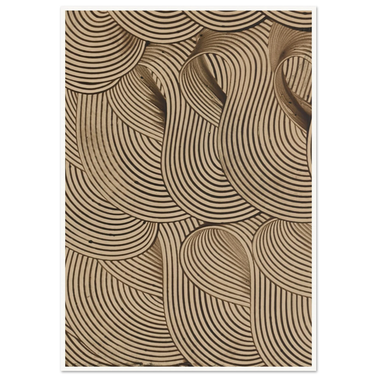 Kleisterpapier mit Verdrängungsdekor (Streifenbänder) (1890) Art Print | Anker Kyster - Framed Poster - 30x40 cm / 12x16″ - Black frame