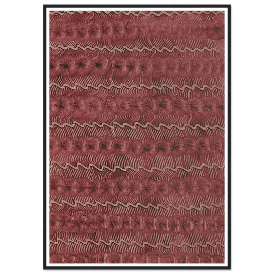 Kleisterpapier (Streifendekor) (1890 - 1910) Art Print | Anker Kyster - Framed Poster - 30x40 cm / 12x16″ - Black frame