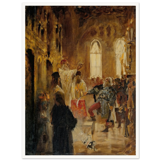 Krönungsszene Art Print | Jan Matejko - Framed Poster - 30x40 cm / 12x16″ - Black frame