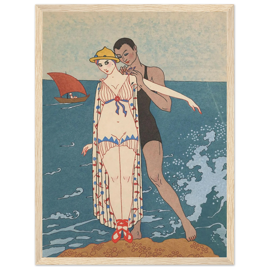 L’ Ilot (1914) Art Print | George Barbier - Framed Poster - 30x40 cm / 12x16″ - Black frame