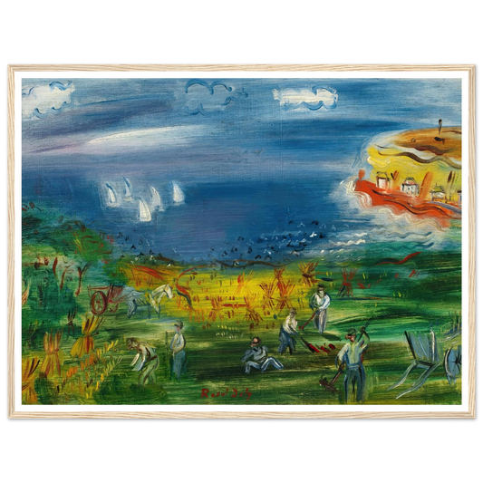La baie de Sainte-Adresse Art Print | Raoul Dufy - Framed Poster - 30x40 cm / 12x16″ - Black frame