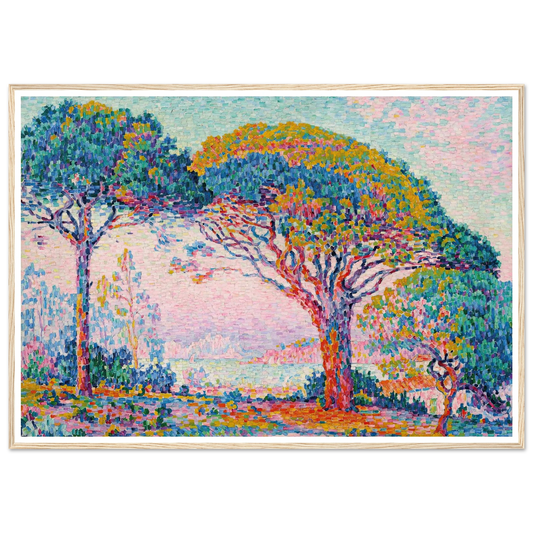 La Baie (Saint-Tropez) (1907) Art Print | Paul Signac - Framed Poster - 30x40 cm / 12x16″ - Black frame