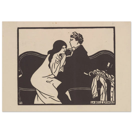 La belle épingle Art Print | Felix Vallotton - Framed Poster - 30x40 cm / 12x16″ - Black frame