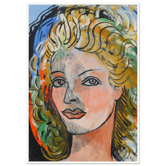 La blonde (circa 1940-1946) Art Print | Francis Picabia - Framed Poster - 30x40 cm / 12x16″ - Black frame