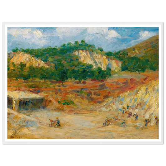 La Carrière (1899) Art Print | Maximilien Luce - Framed Poster - 30x40 cm / 12x16″ - Black frame