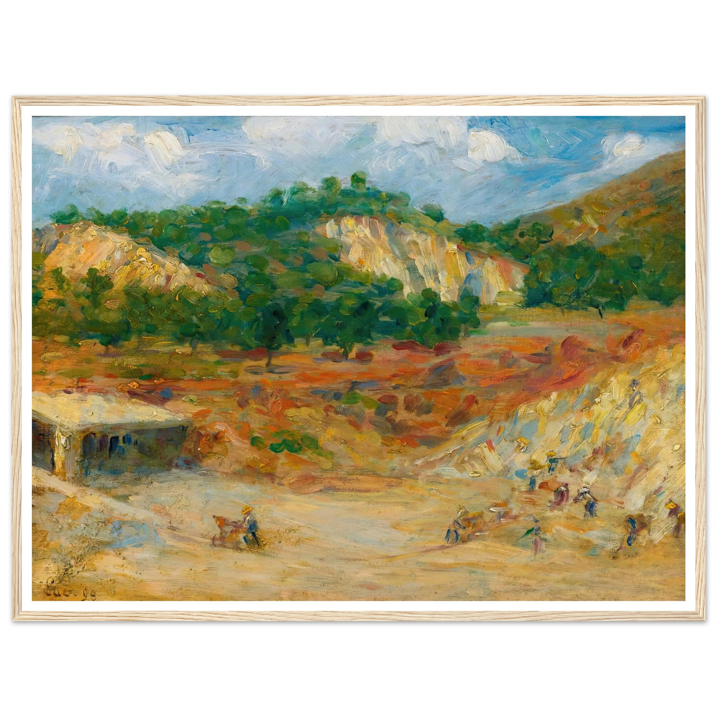 La Carrière (1899) Art Print | Maximilien Luce - Framed Poster - 30x40 cm / 12x16″ - Black frame