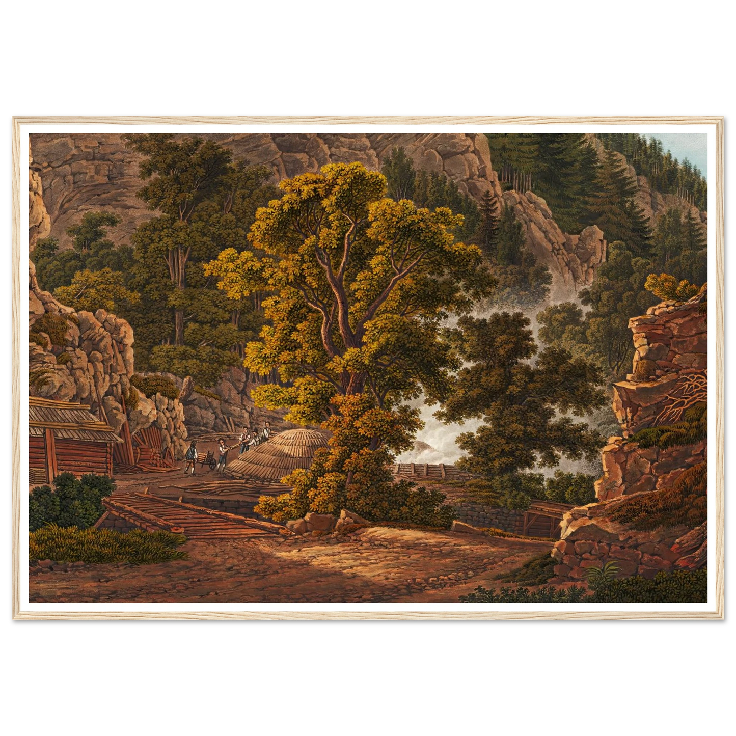 La Charbonniere Art Print | Peter Birmann - Framed Poster - 30x40 cm / 12x16″ - Black frame