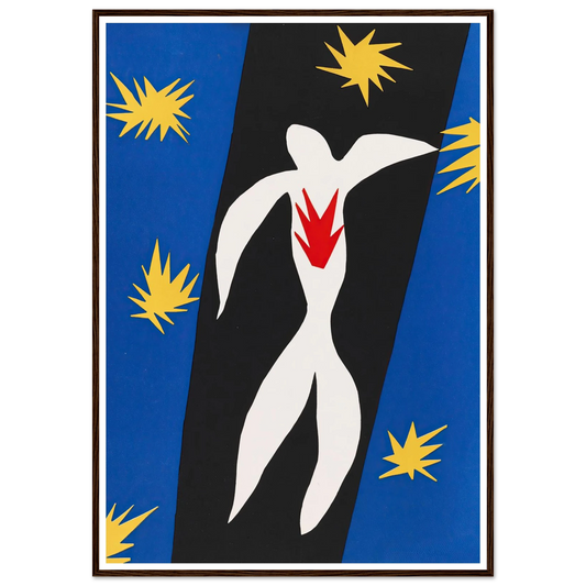 La Chute d´Icare (1943) Art Print | Henri Matisse - Framed Poster - 30x40 cm / 12x16″ - Black frame