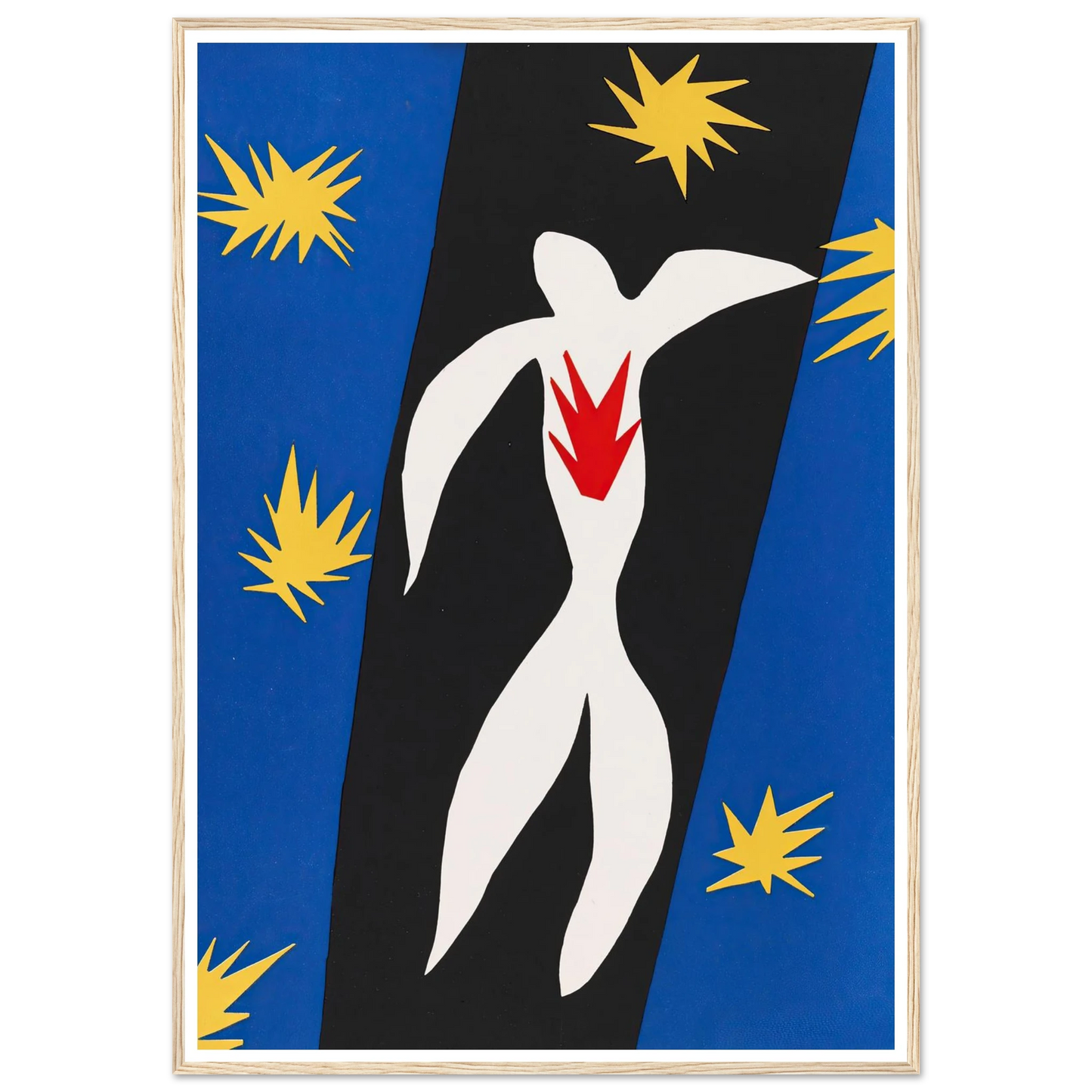 La Chute d´Icare (1943) Art Print | Henri Matisse - Framed Poster - 30x40 cm / 12x16″ - Black frame