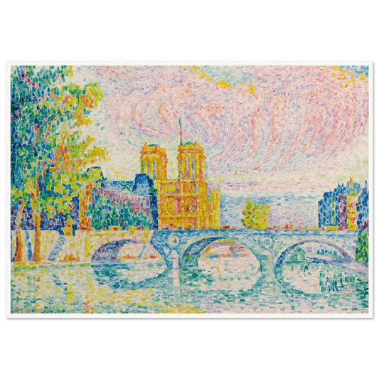 La Cité, Paris (1934) Art Print | Paul Signac - Framed Poster - 30x40 cm / 12x16″ - Black frame