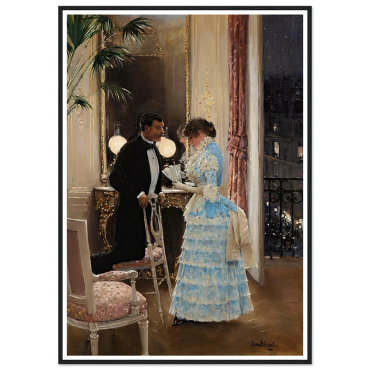 La Conversation Art Print | Jean Beraud - Framed Poster - 30x40 cm / 12x16″ - Black frame