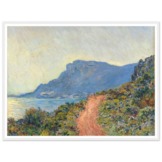 La Corniche near Monaco (1884) Art Print | Claude Monet - Framed Poster - 30x40 cm / 12x16″ - Black frame