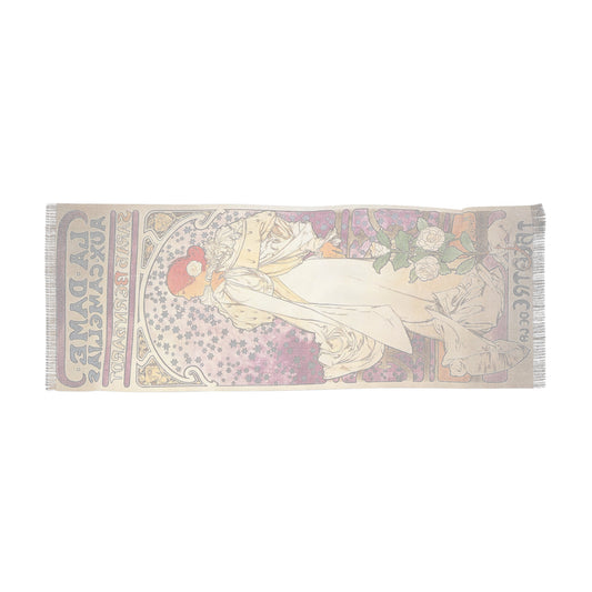 La Dame Aux Camelias | Alphonse Mucha Scarf – Art Nouveau Scarf - - 27" × 71'' -