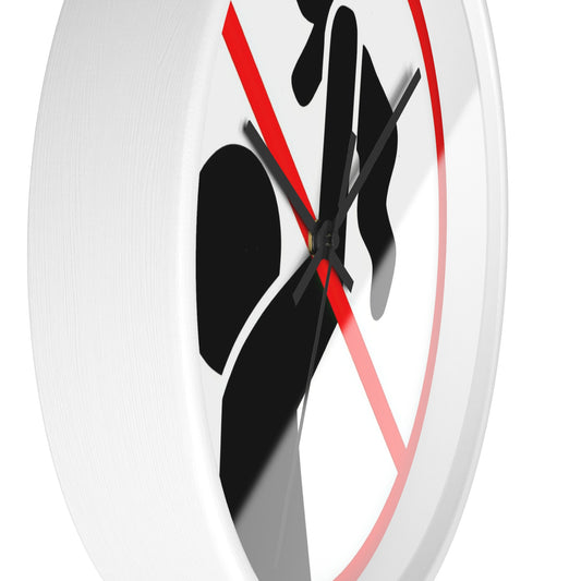 La Esterilizacion Es Permanente Fleece Wall Clock | U.S. Information Agency - Black - White Base - 10"