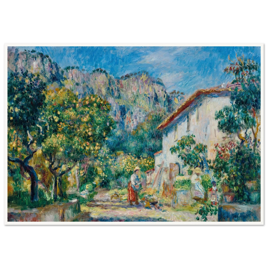 La Ferme de Magnanosc ou La villa Raynaud, Grasse (1893) Art Print | Pierre Auguste Renoir - Framed Poster - 30x40 cm / 12x16″ - Black frame