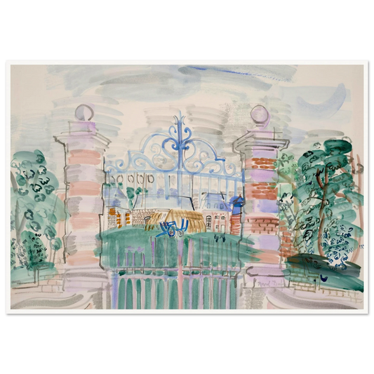 La ferme Louis XIII (1927) Art Print | Raoul Dufy - Framed Poster - 30x40 cm / 12x16″ - Black frame