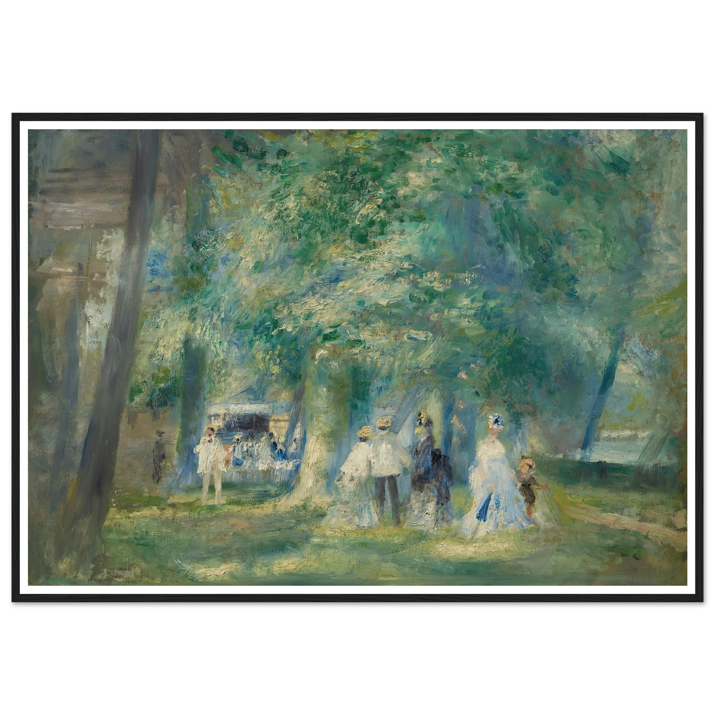La fête à Saint-Cloud (1871) Art Print | Pierre Auguste Renoir - Framed Poster - 30x40 cm / 12x16″ - Black frame