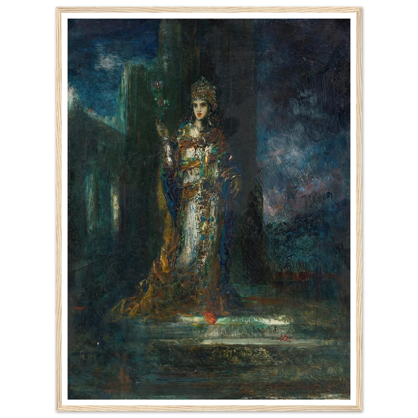 La Fiancée De La Nuit Art Print | Gustave Moreau - Framed Poster - 30x40 cm / 12x16″ - Black frame