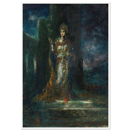 La Fiancée De La Nuit Art Print | Gustave Moreau - Framed Poster - 30x40 cm / 12x16″ - Black frame