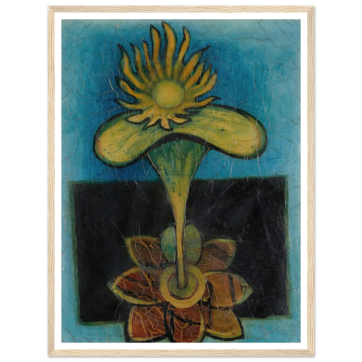 La fleur (circa 1934-1936) Art Print | Francis Picabia - Framed Poster - 30x40 cm / 12x16″ - Black frame
