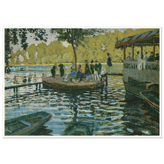 La Grenouillère (1869) Art Print | Claude Monet - Framed Poster - 30x40 cm / 12x16″ - Black frame